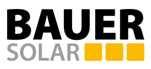 Logo von Bauer Solar, deutscher Anbieter für Photovoltaikmodule und Solartechnik