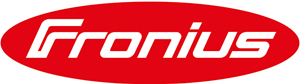 Logo von Fronius, Hersteller für Wechselrichter und Energiespeicher im PV-Bereich